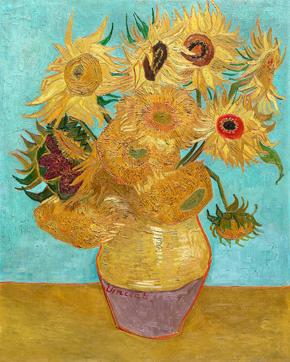 Vase with Twelve Sunflowers (1888–1889) by Vincent Van Gogh