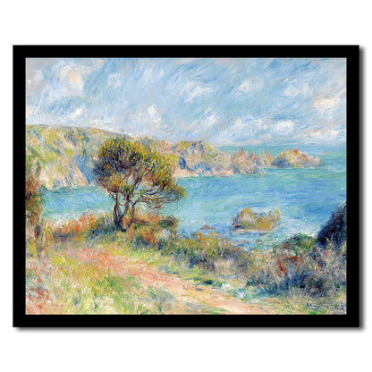 View at Guernsey (1883) by Pierre Renoir - Buy Print Only or Mounted with Choice of Accent Color