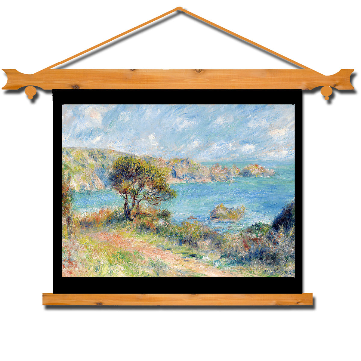 View at Guernsey (1883) by Pierre Renoir - Buy Print Only or Mounted with Choice of Accent Color