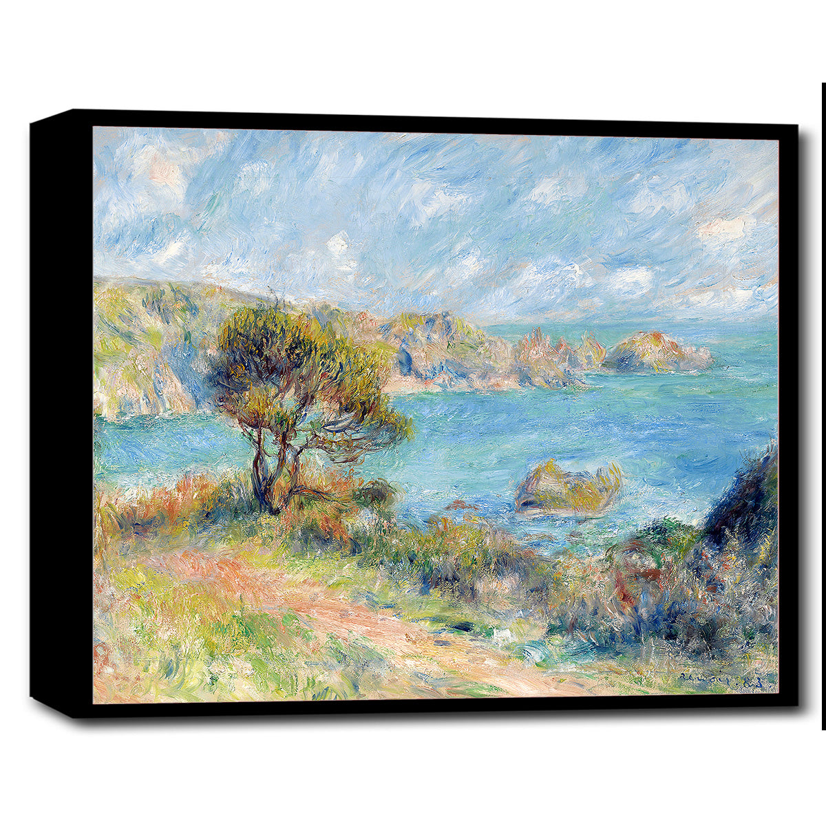 View at Guernsey (1883) by Pierre Renoir - Buy Print Only or Mounted with Choice of Accent Color