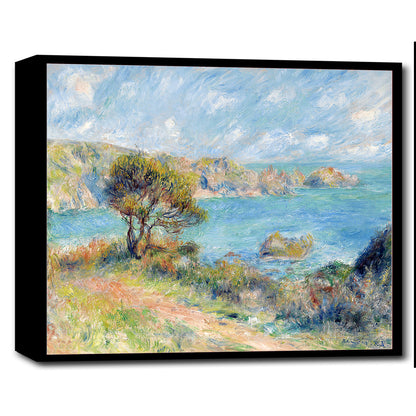 View at Guernsey (1883) by Pierre Renoir - Buy Print Only or Mounted with Choice of Accent Color