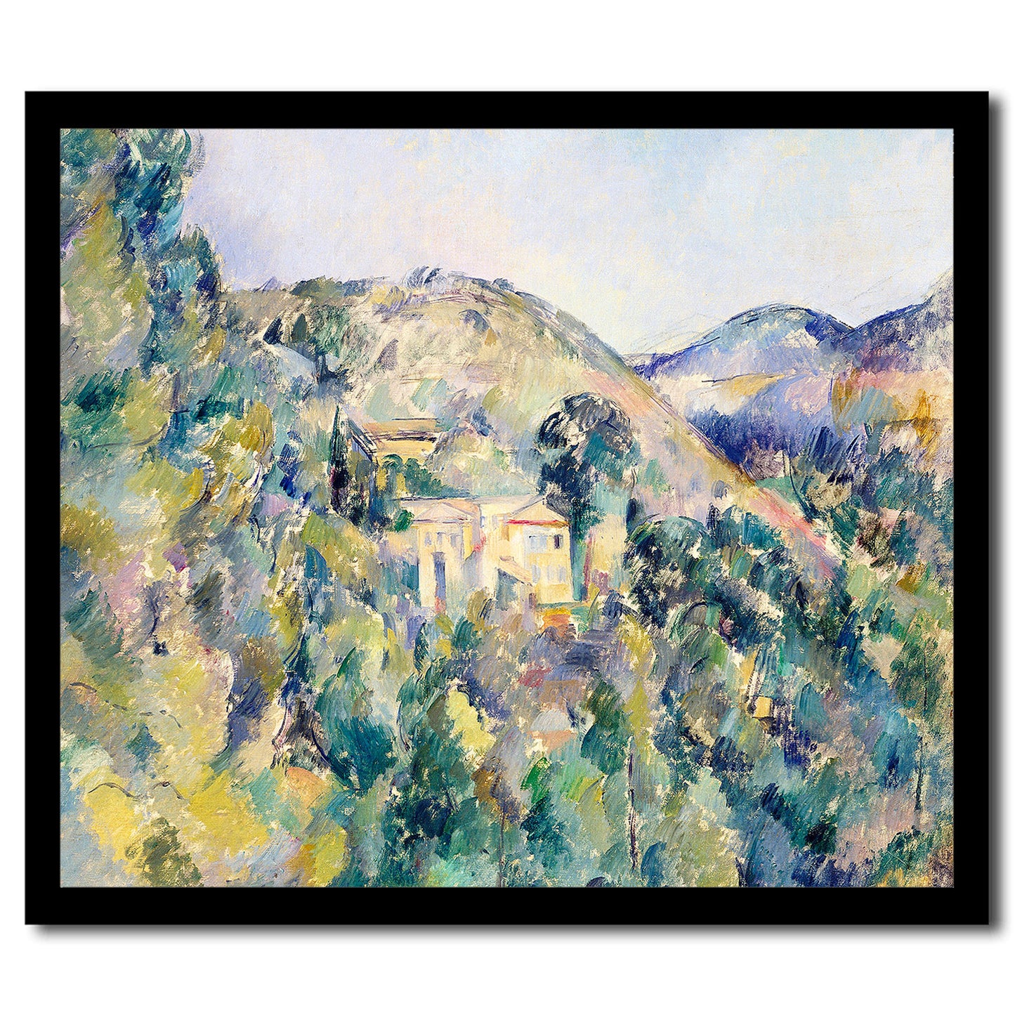 View of the Domaine Saint-Joseph (late 1880s) by Paul Cezanne - Buy Print Only or Mounted with Choice of Accent Color