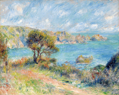 View at Guernsey (1883) by Pierre Renoir - Buy Print Only or Mounted with Choice of Accent Color