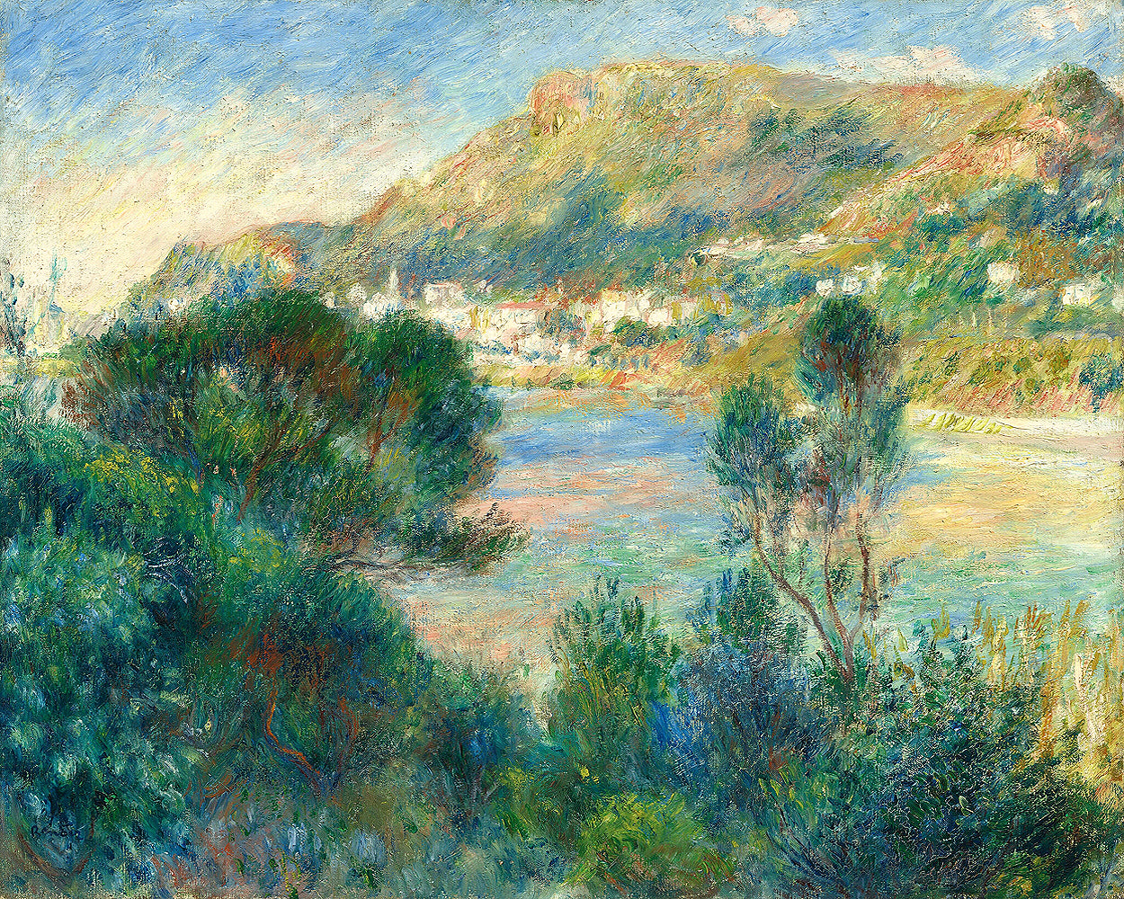 View of Monte Carlo from Cap Martin (c. 1884) by Pierre Renoir - Buy Print Only or Mounted with Choice of Accent Color