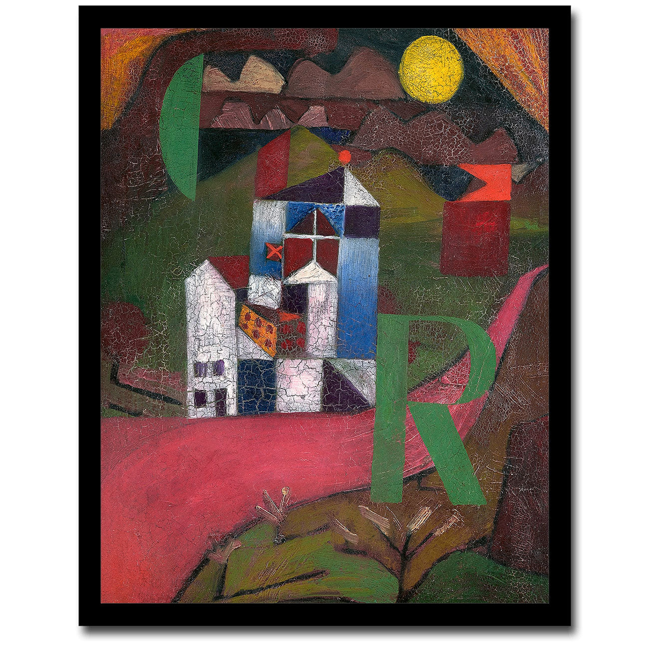 Villa R (1919) by Paul Klee - Buy Print Only or Mounted with Choice of Accent Color