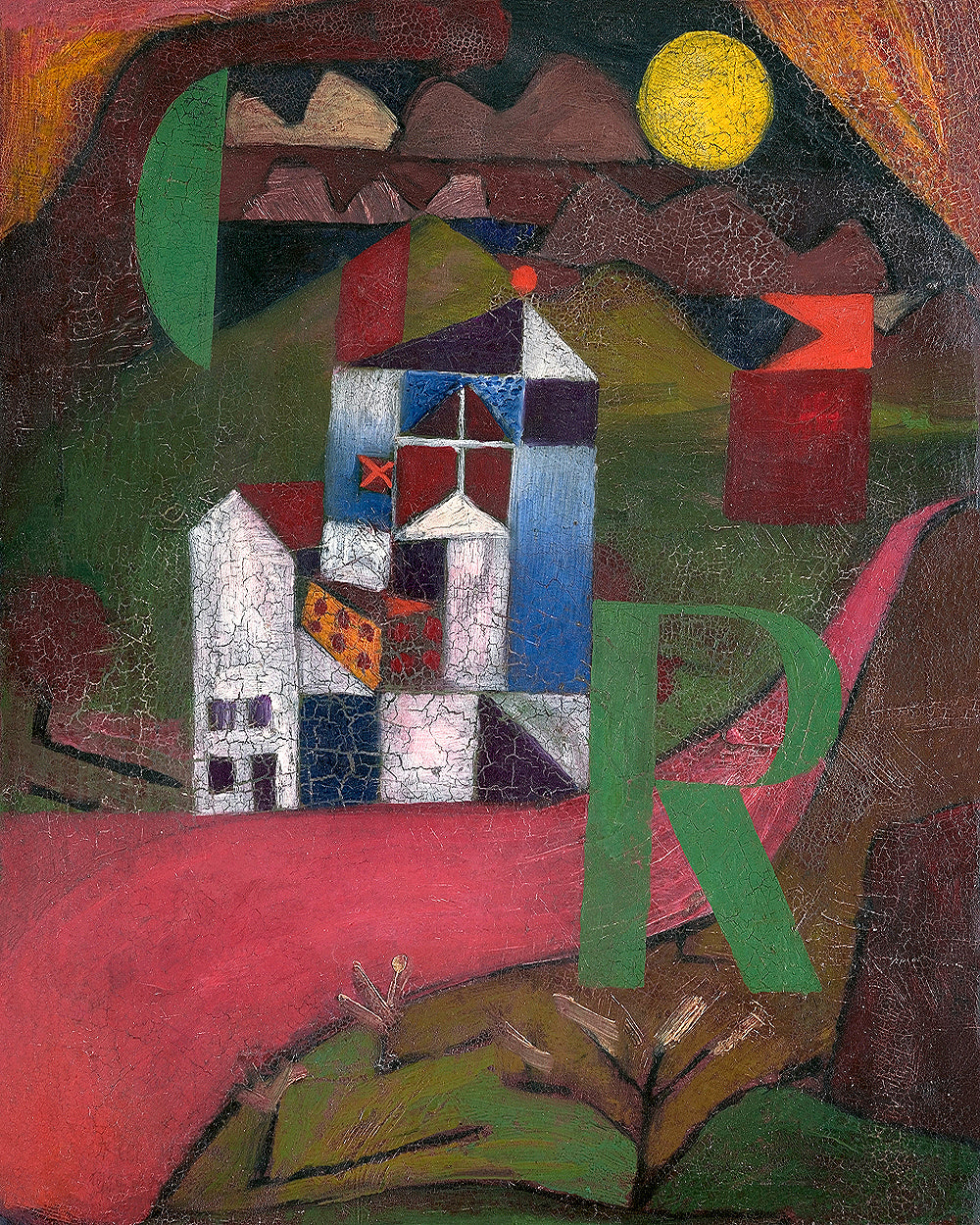 Villa R (1919) by Paul Klee - Buy Print Only or Mounted with Choice of Accent Color