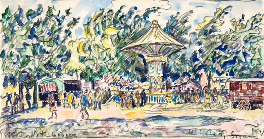 Village Festival (La Vogue) (ca.1920) by Paul Signac.