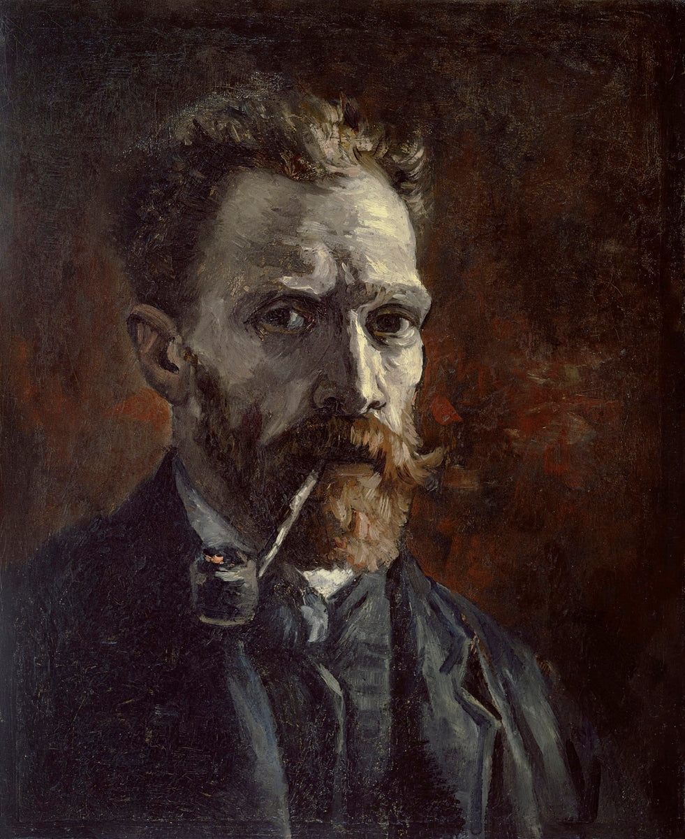 Self-Portrait with Pipe (1886) by Vincent van Gogh