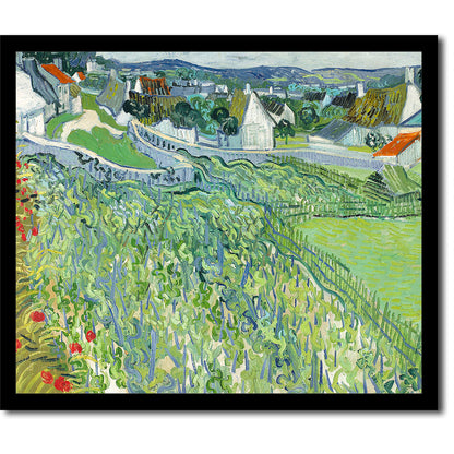 Vineyards at Auvers (1890) by Vincent van Gogh - Buy Print Only or Mounted with Choice of Accent Color