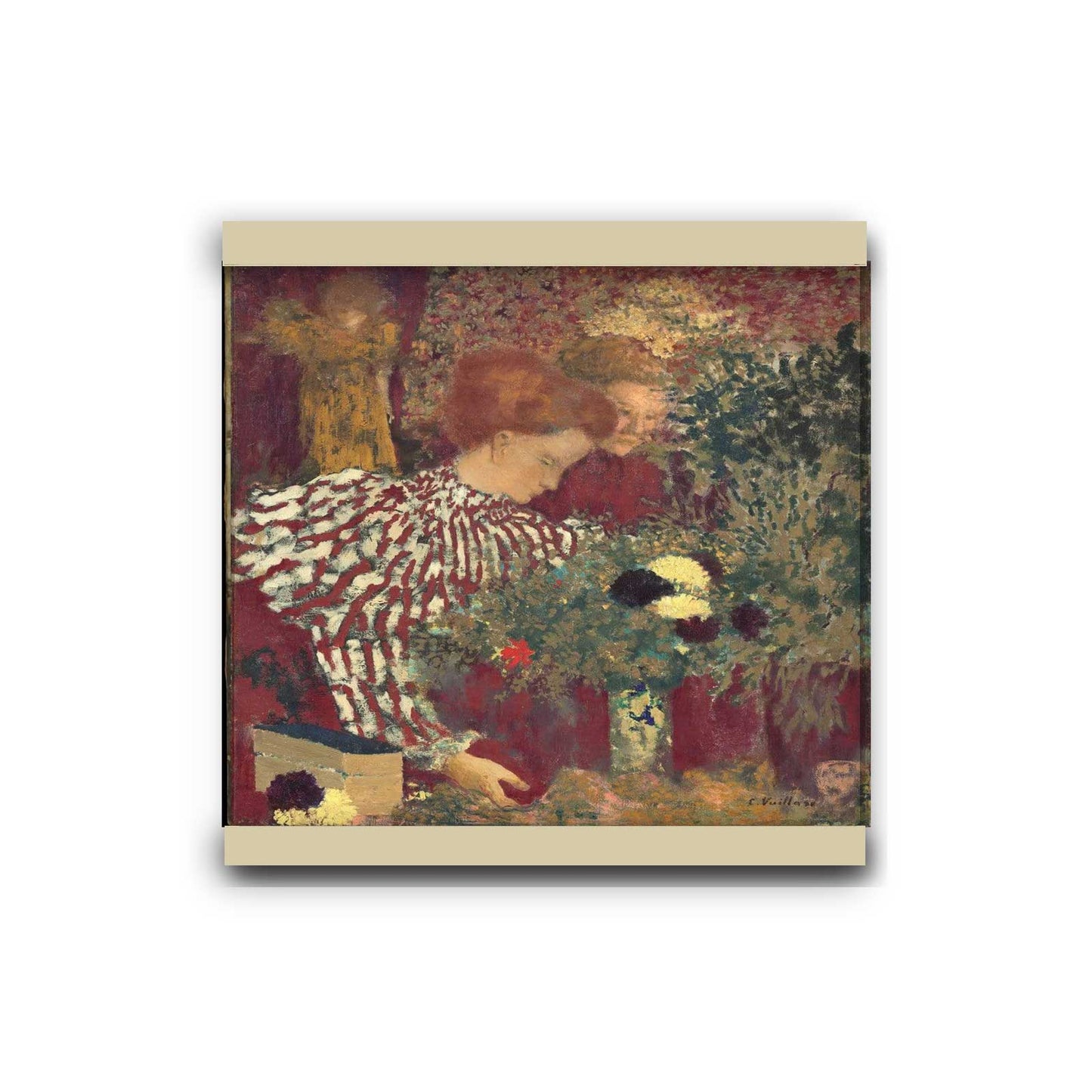 Woman in a Striped Dress by Édouard Vuillard 1895 | Hanging Canvas Art | Choice of Board Colors