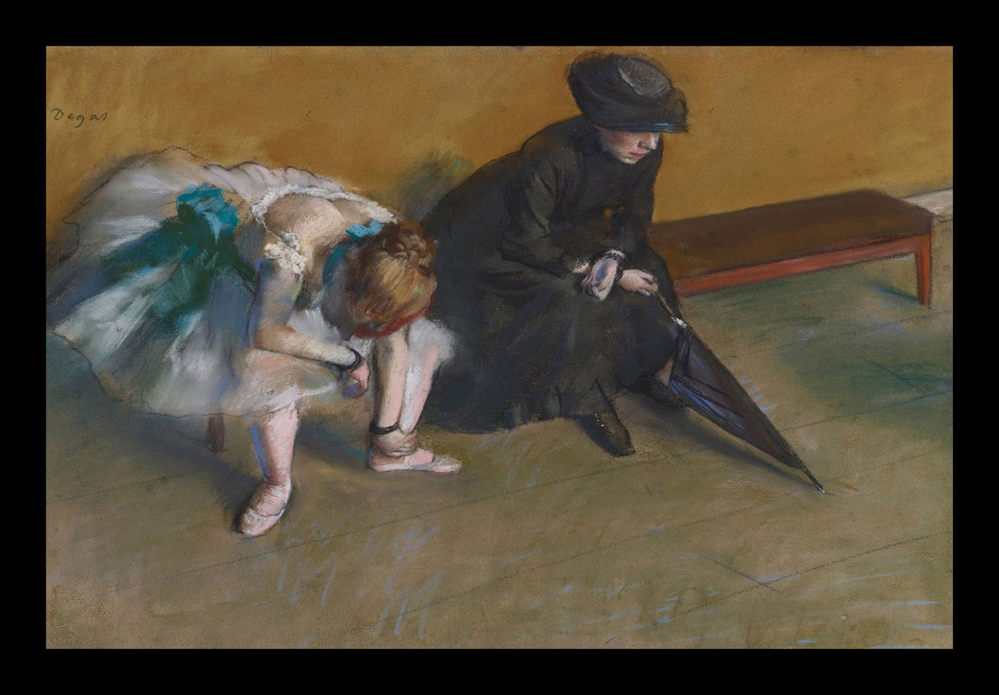 Waiting by Edgar Degas