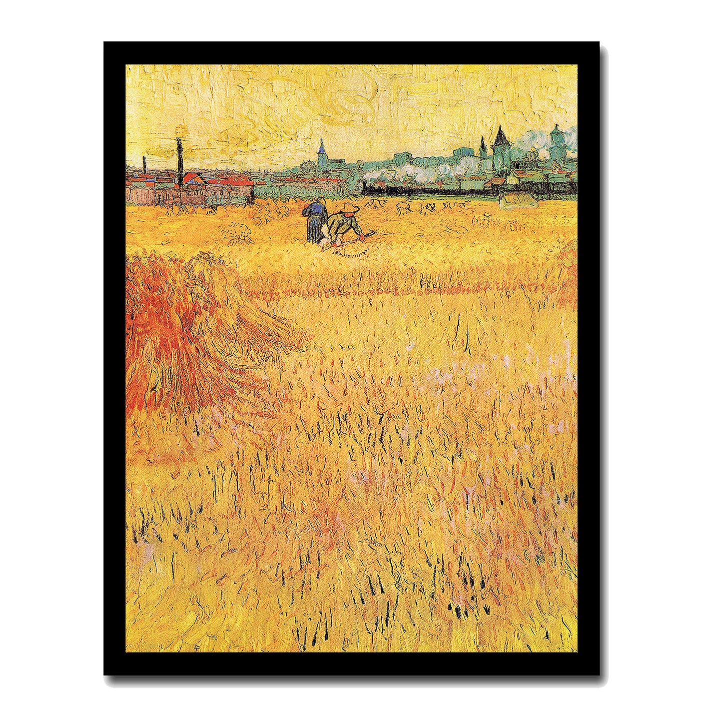 Wheat Field with Cypresses by Vincent Van Gogh - Buy Print Only or Mounted with Choice of Accent Color