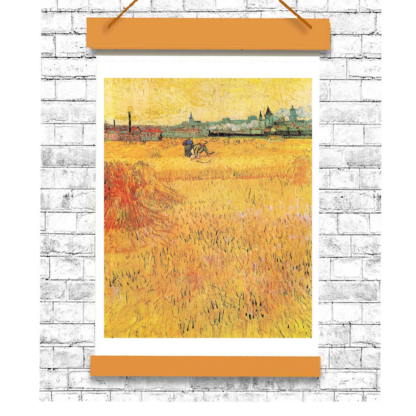 Wheat Field with Cypresses by Vincent Van Gogh - Buy Print Only or Mounted with Choice of Accent Color