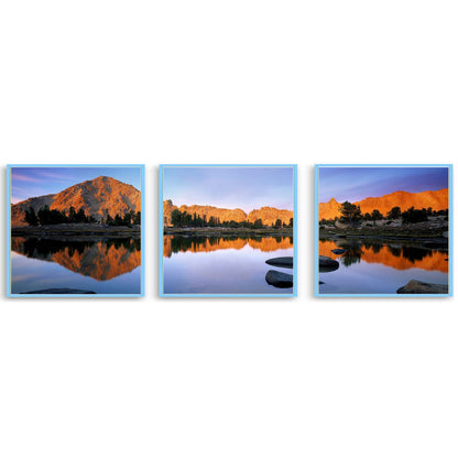 White Cloud peaks reflect into a small lake on the Windy Devil Pass  | Choose Style | Size & Trim Color