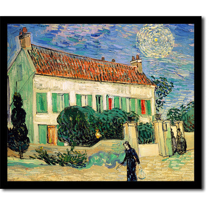 Whitehouse Night by Vincent van Gogh - Buy Print Only or Mounted with Choice of Accent Color