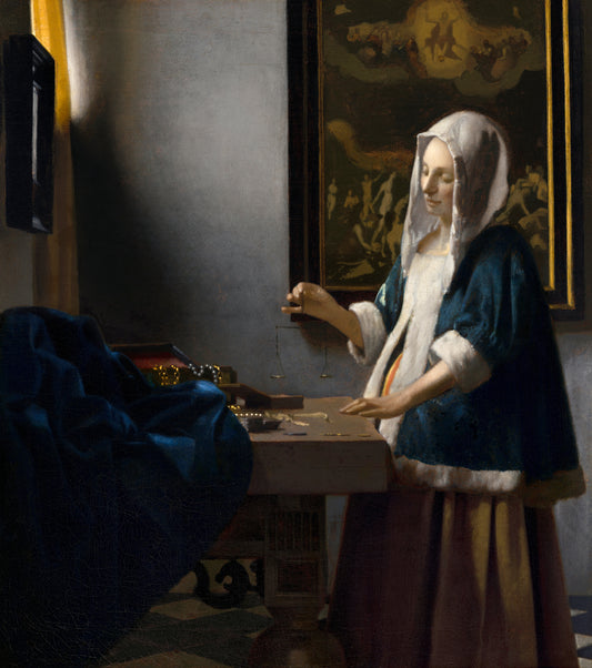 Woman Holding a Balance (ca. 1664) by Johannes Vermeer
