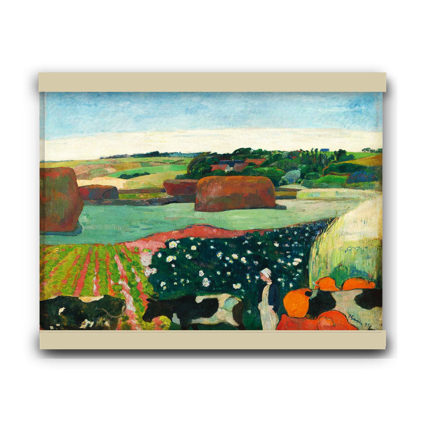 Haystacks in Brittany Paul Gauguin 1890 | Hanging Canvas Art | Choice of Board Colors