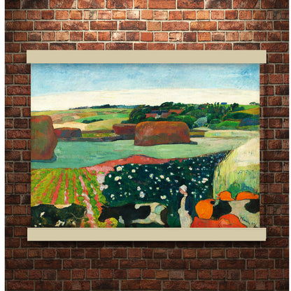 Haystacks in Brittany Paul Gauguin 1890 | Hanging Canvas Art | Choice of Board Colors