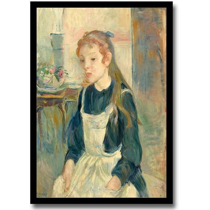 Young Girl with an Apron (1891) by Berthe Morisot - Buy Print Only or Mounted with Choice of Accent Color