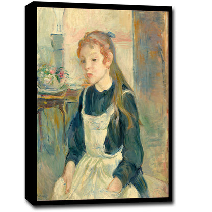 Young Girl with an Apron (1891) by Berthe Morisot - Buy Print Only or Mounted with Choice of Accent Color