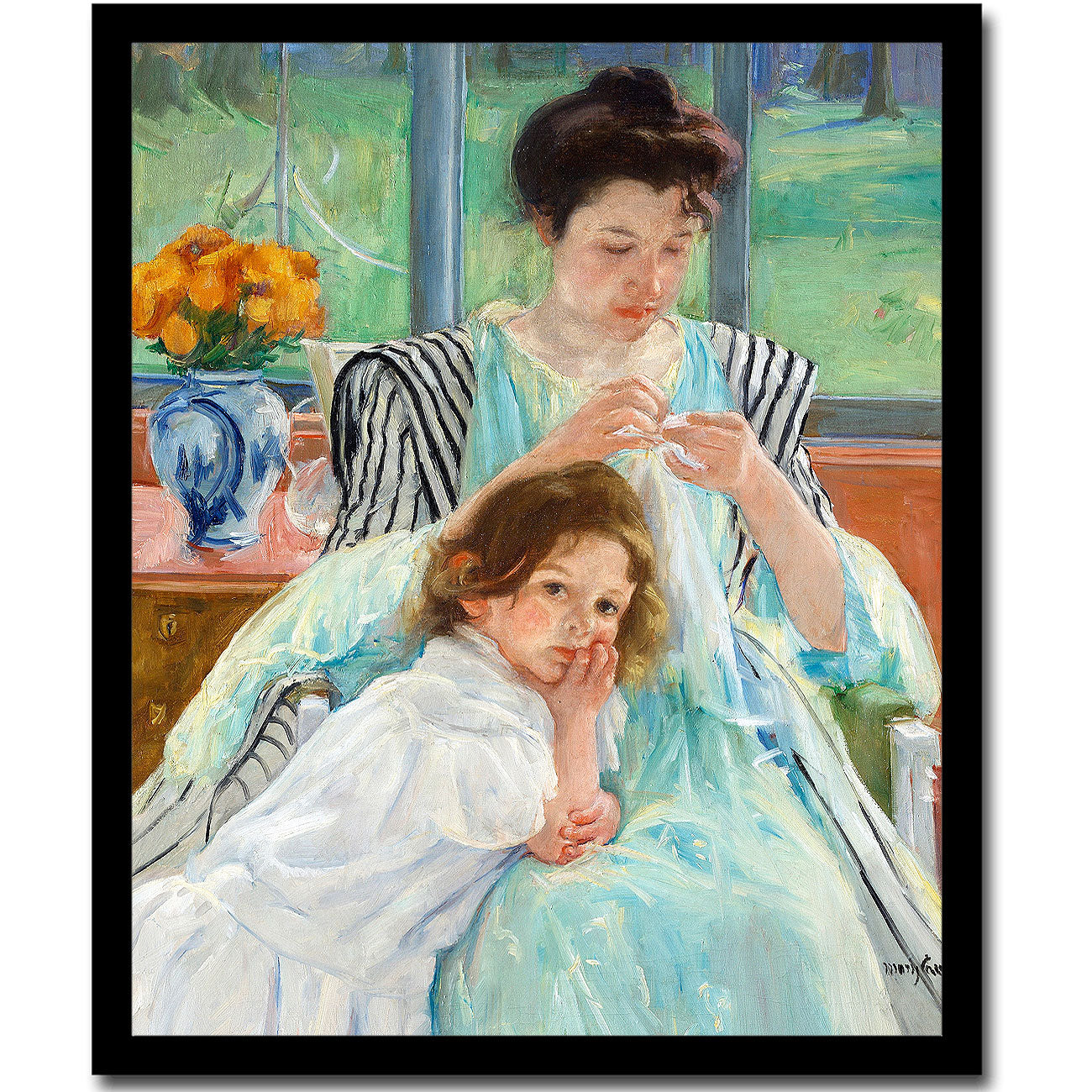 By the Pond (ca. 1896) by Mary Cassatt