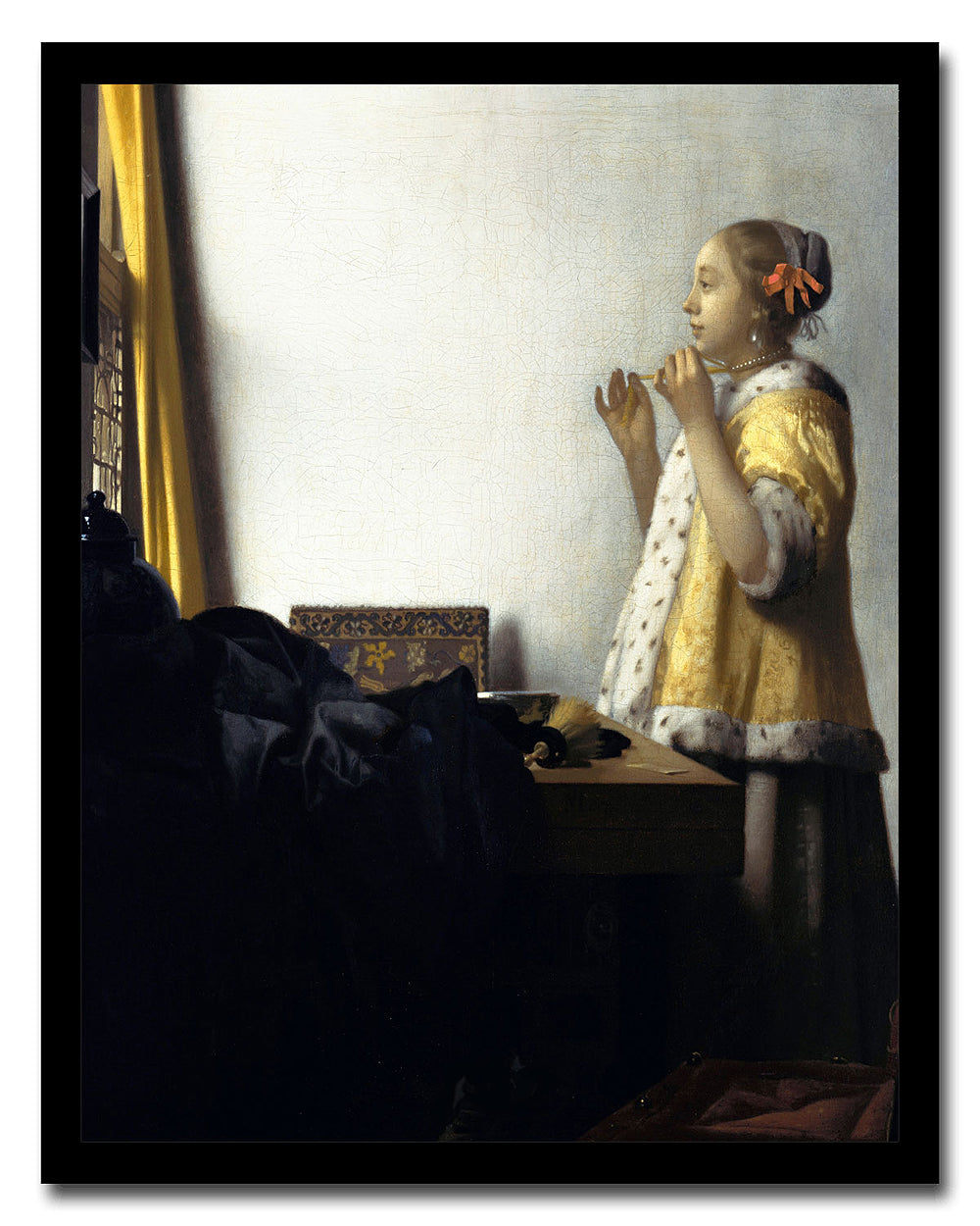 Young Woman with a Pearl Necklace by Johannes Vermeer