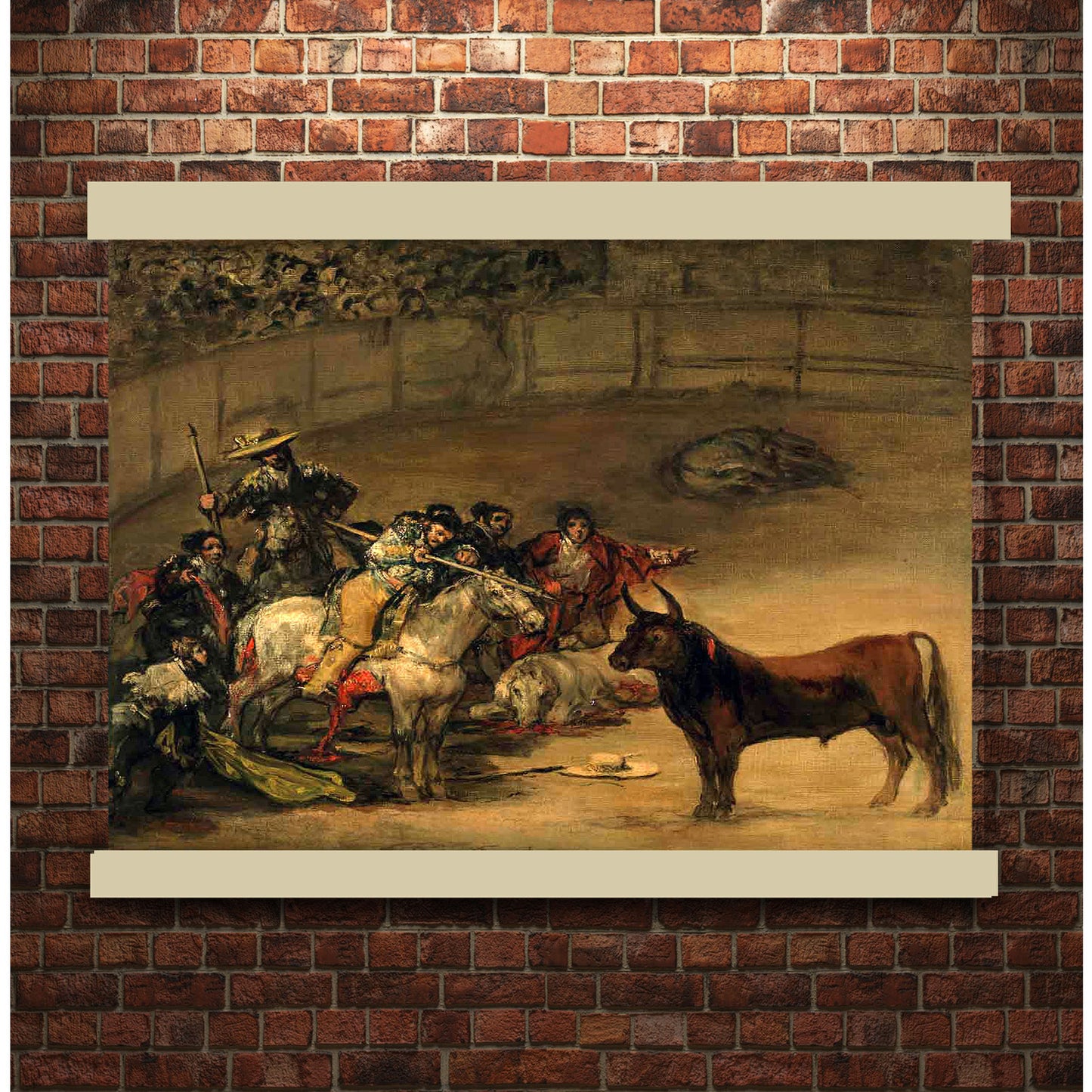 Bullfight by Francisco de Goya 1824 | Hanging Canvas Art | Choice of Board Colors