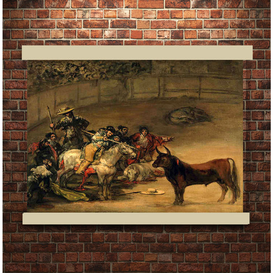 Bullfight by Francisco de Goya 1824 | Hanging Canvas Art | Choice of Board Colors