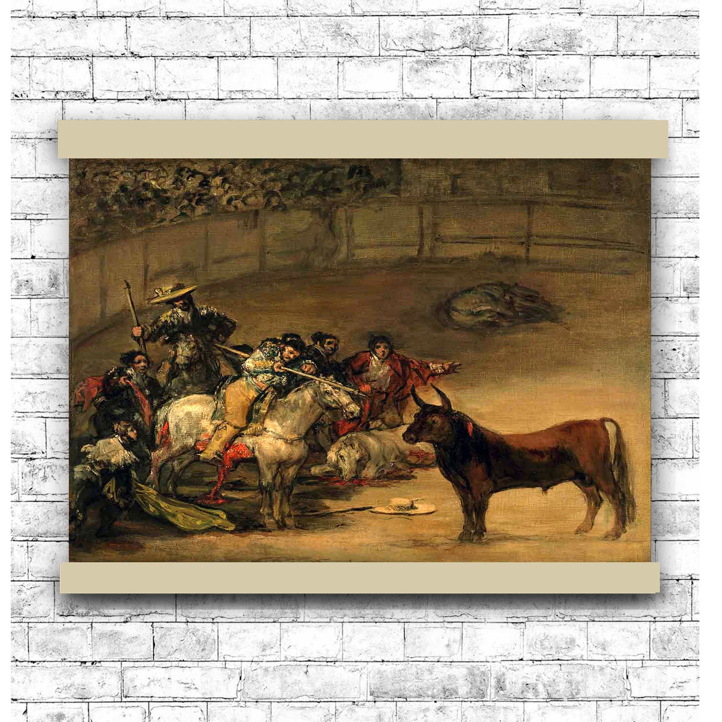Bullfight by Francisco de Goya 1824 | Hanging Canvas Art | Choice of Board Colors