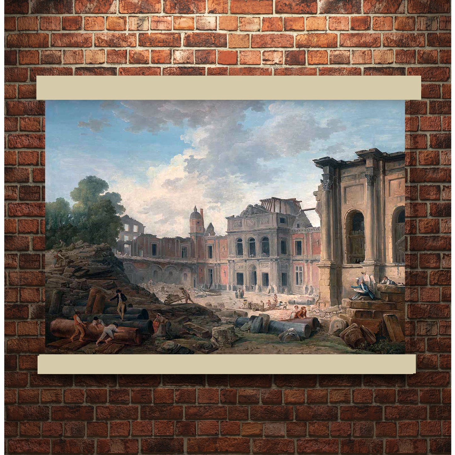 Château of Meudon by Hubert Robert 1806 | Hanging Canvas Art | Choice of Board Colors