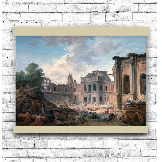Château of Meudon by Hubert Robert 1806 | Hanging Canvas Art | Choice of Board Colors