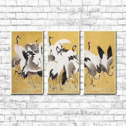 Japanese flock of cranes