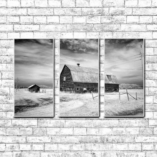 Upper Michigan Barn in Winter  | Choose Style | Size & Trim Color