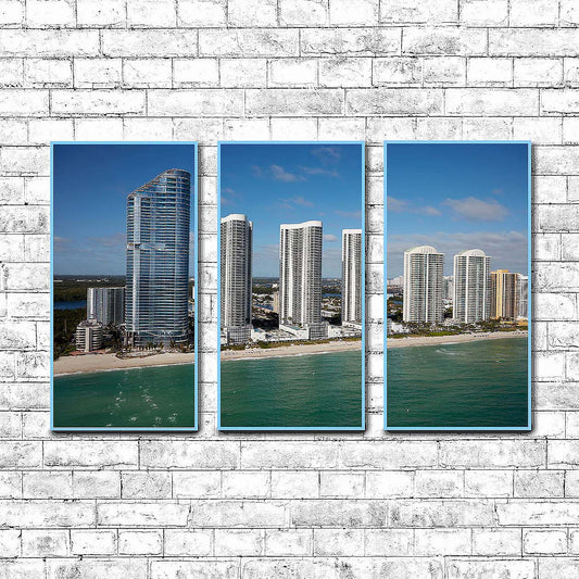 Aerial view of Miami Beach  | Choose Style | Size & Trim Color