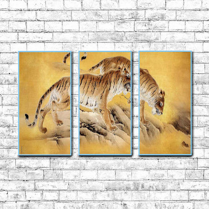 Tigers by Mountain Streams (1892-1895) by Kishi Chikudō