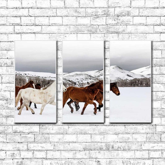 Mixed Herd of Horses  | Choose Style | Size & Trim Color