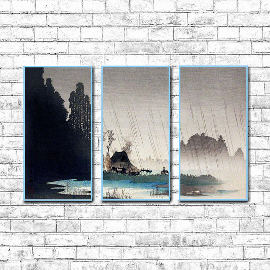 Rain at Igusa by the Sea  | Choose Style | Size & Trim Color