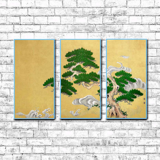 Pine Tree by a Stream  | Choose Style | Size & Trim Color