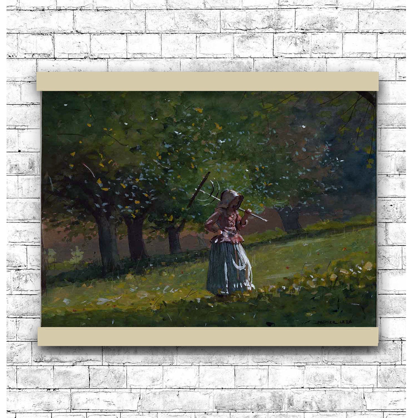 Girl with Hay Rake by Winslow Homer 1878