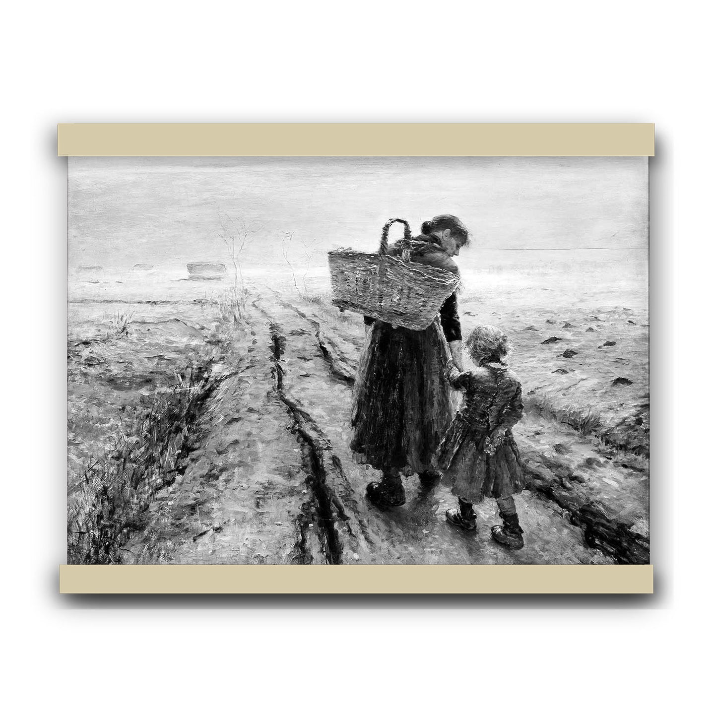 Going Home by Fritz von Uhde 1889 | Hanging Canvas Art | Choice of Board Colors
