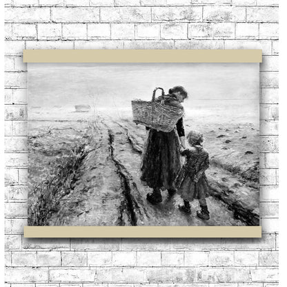 Going Home by Fritz von Uhde 1889 | Hanging Canvas Art | Choice of Board Colors