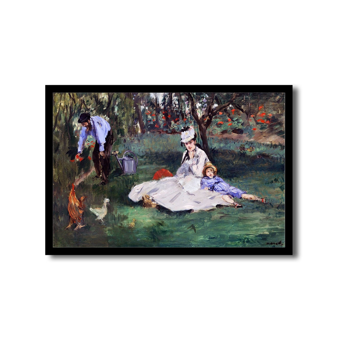 The Monet Family in Their Garden at Argenteuil (1874) by Claud Monet