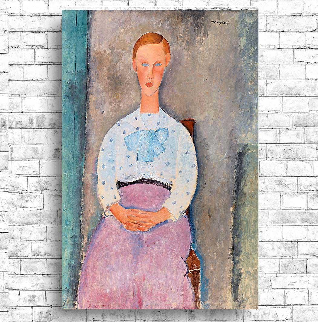 Girl with a Polka-Dot Blouse by Amedeo Modiglian