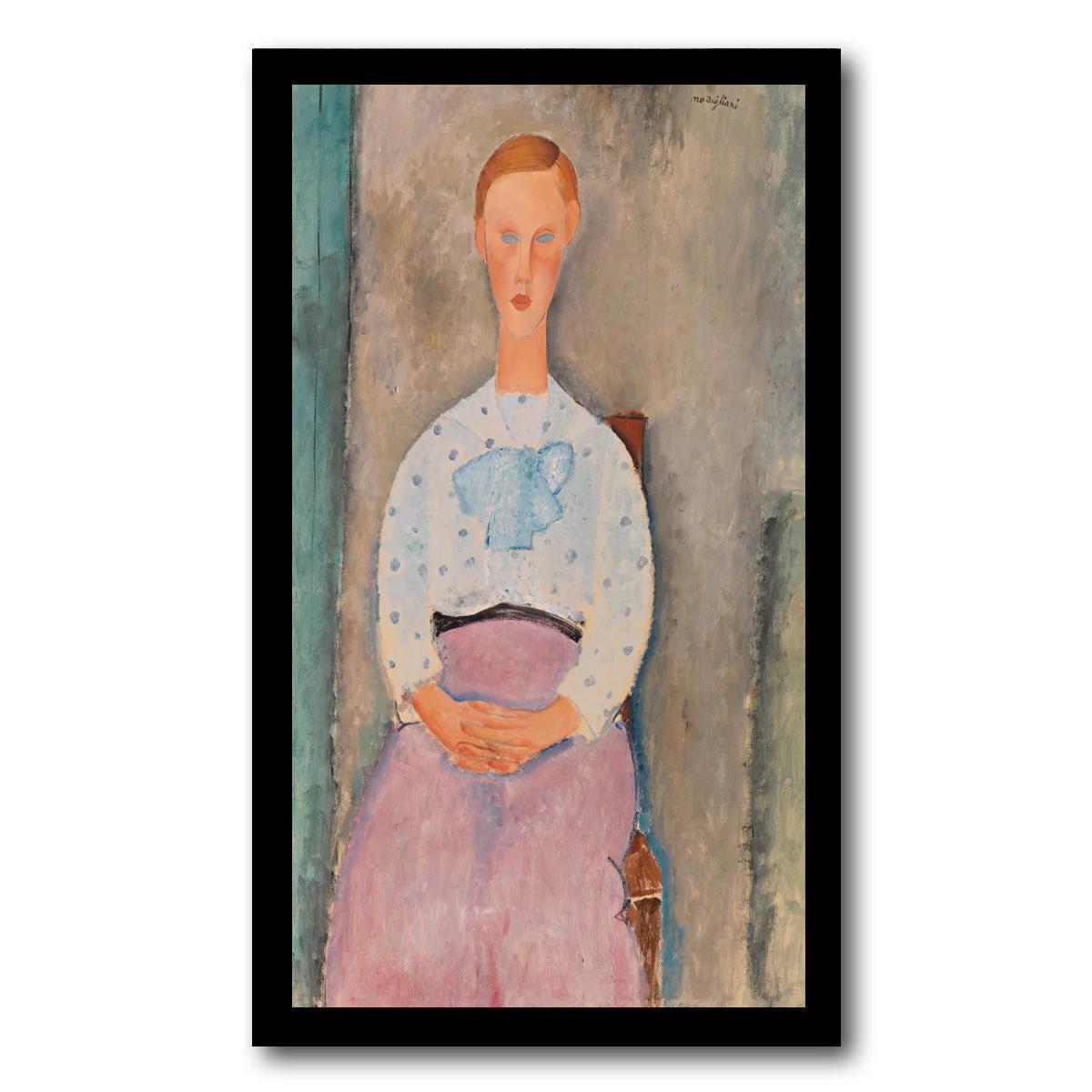 Girl with a Polka-Dot Blouse by Amedeo Modiglian