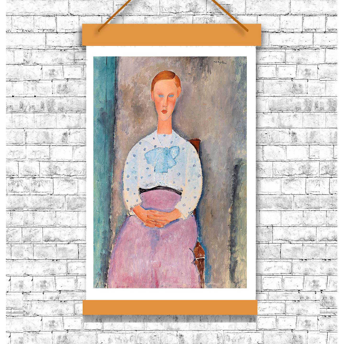 Girl with a Polka-Dot Blouse by Amedeo Modiglian