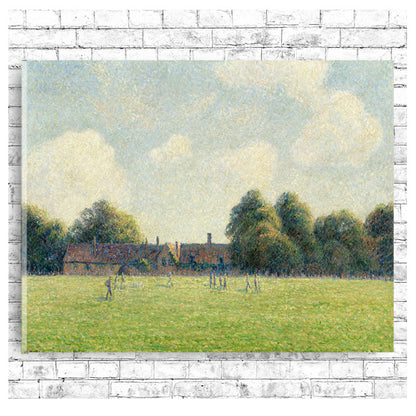 Hampton Court Green (1891) by Camille Pissarro - Buy Framed, Tapestry Hung, Border Wrapped, or Print Only, with Color Choice