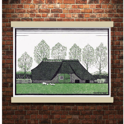 Farmhouse with thatched roof (1919) by Julie de Graag