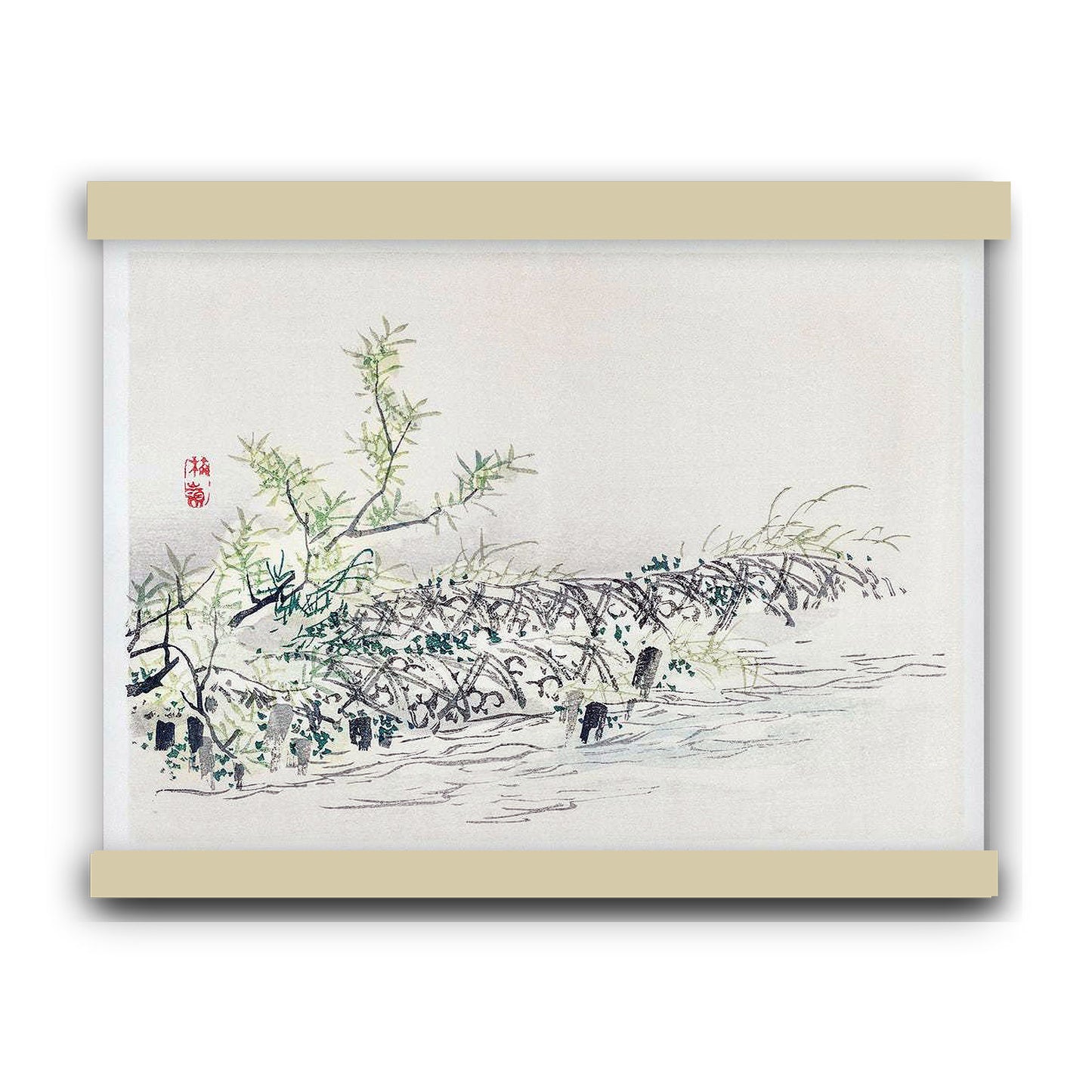 Bulrush by Kōno Bairei (1913) | Hanging Canvas Art | Choice of Board Colors