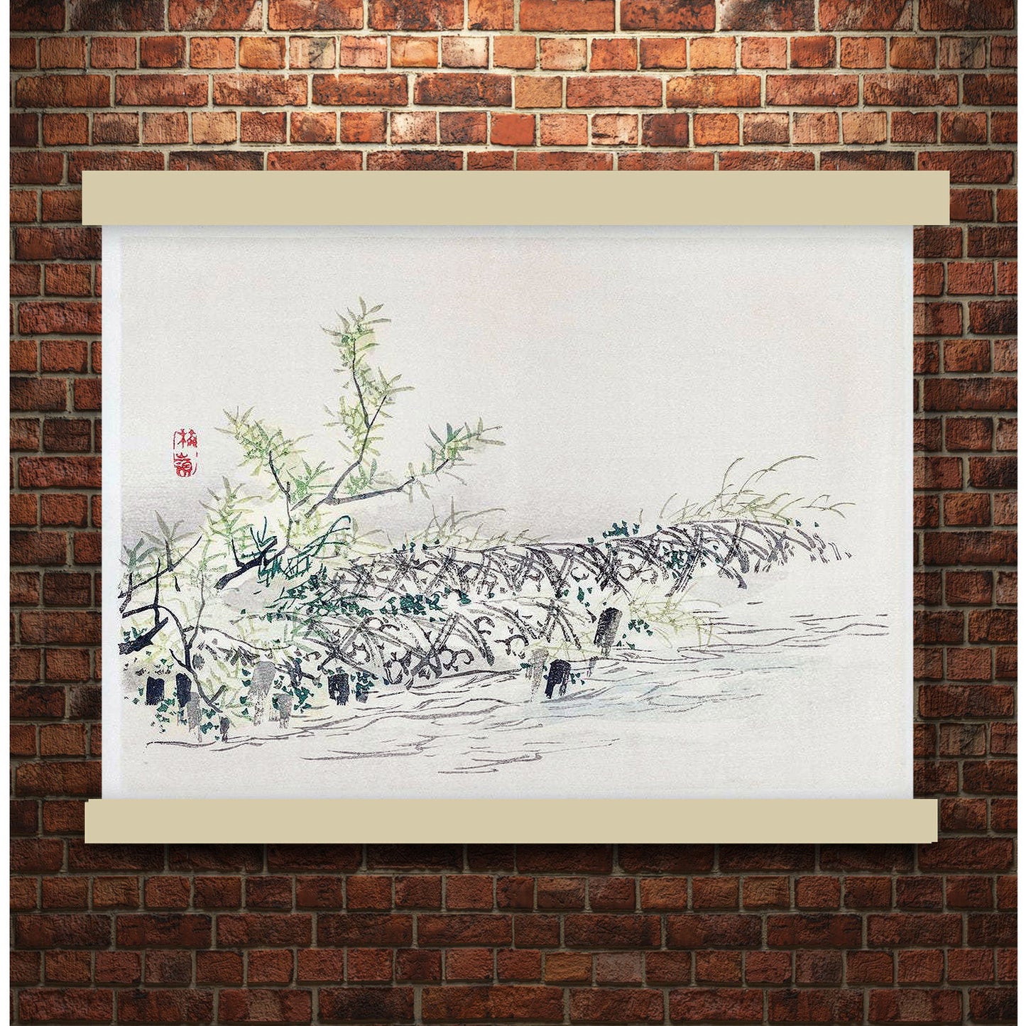Bulrush by Kōno Bairei (1913) | Hanging Canvas Art | Choice of Board Colors