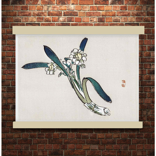 Bunchflower Daffodil by Kōno Bairei (1913) | Hanging Canvas Art | Choice of Board Colors
